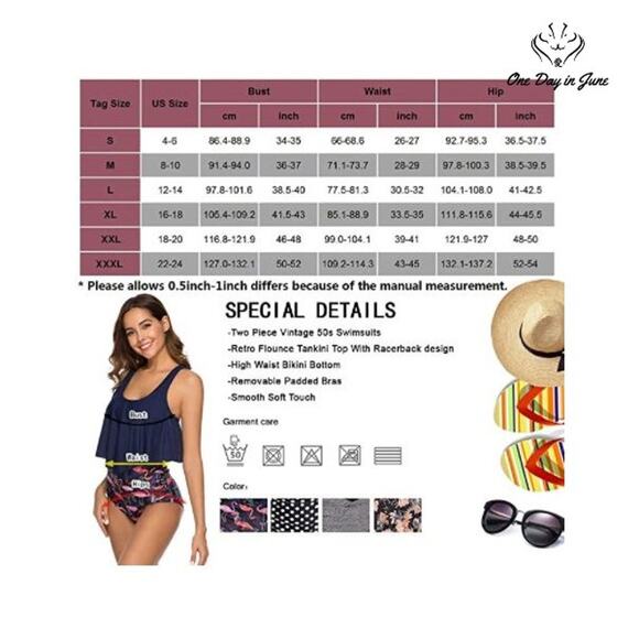 Adisputent High Waist Flounce Bikini Size XXL - Picture 5 of 5